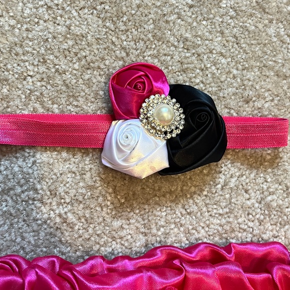 New Ruffle skirt and matching Headband - Picture 2 of 2